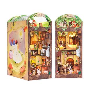 CuteBee鼹鼠公寓书立diy小屋拼装立体拼图微缩手工模型小房子积木
