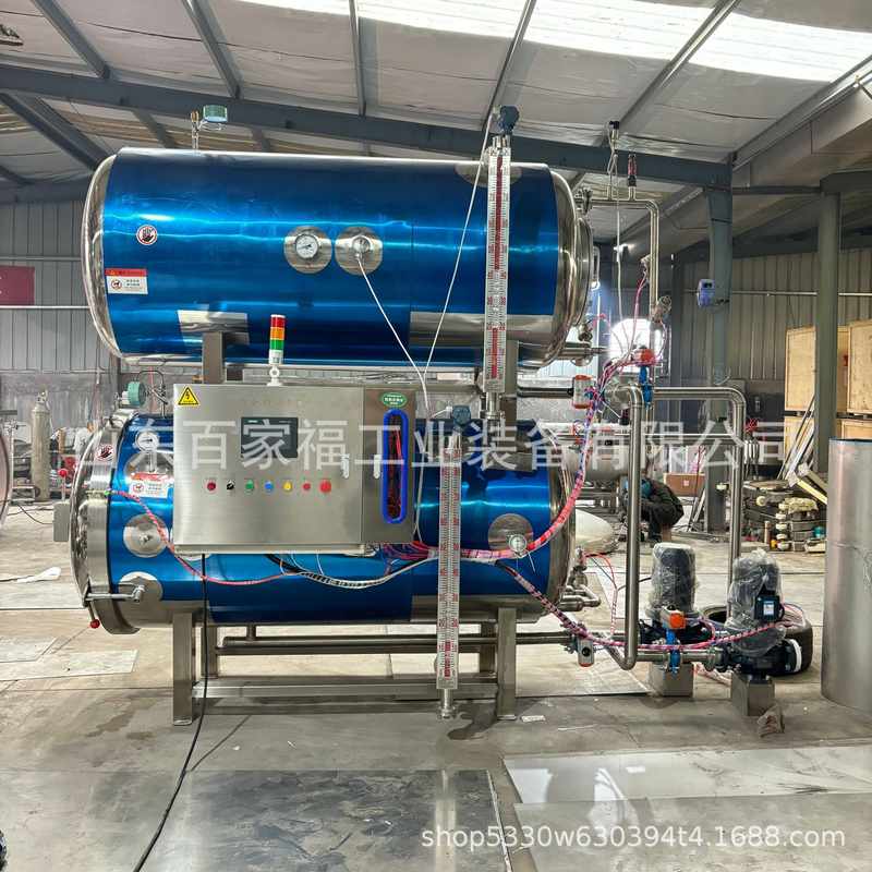 肉粽子年糕杀菌釜黄豆酱辣椒酱杀菌设备全自动电加热高温杀菌锅