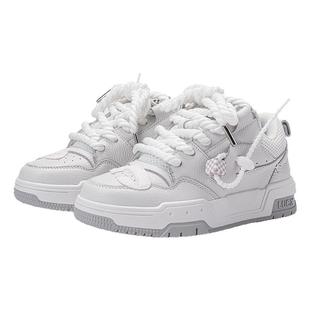 Lucx宋亚轩同款面包鞋小白鞋男女同款休闲运动板鞋厚底老爹鞋子潮