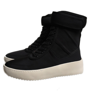 欧洲站fog鞋子男高帮帆布鞋潮牌时尚百搭休闲增高ins高街马丁靴