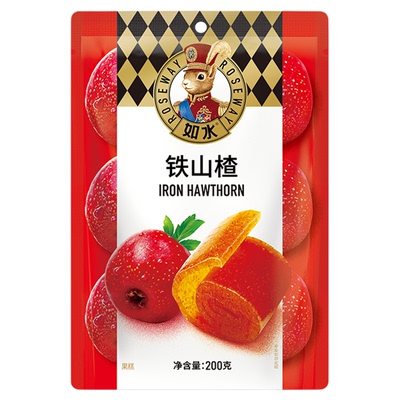 如水铁山楂卷200g*5袋独立包零食