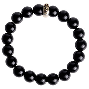 心斋堂【禅貅】天然乌金黑曜石手链女佛珠貔貅手串男款本命年礼物