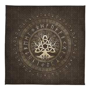 Triquetra生命之树塔罗牌桌布绒布推牌布祭坛布仪式布水晶布定制