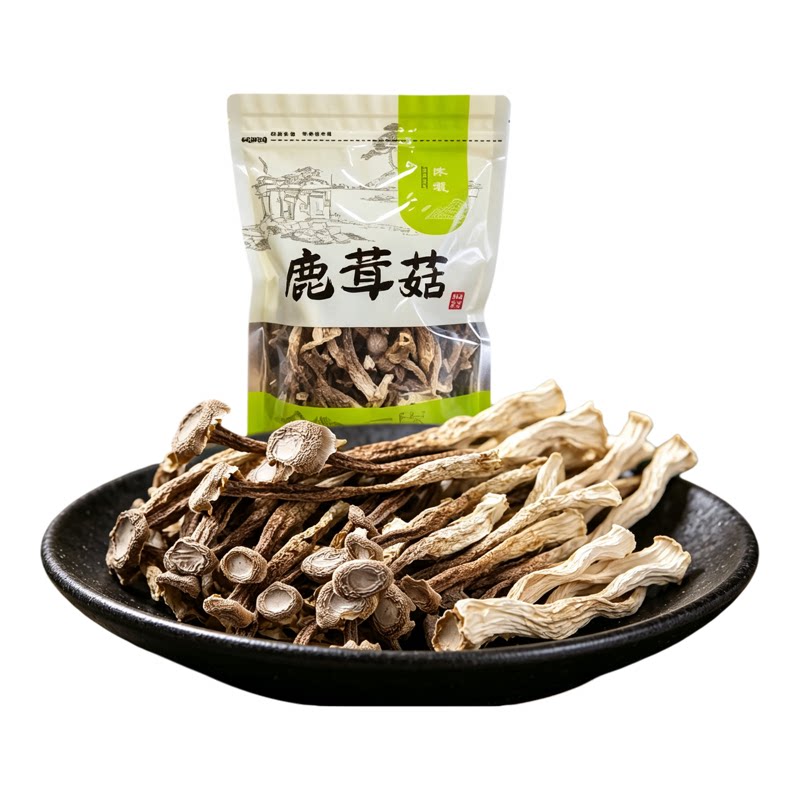 陕西汉中鹿茸菇干货 鹿茸菌脆脆菇 炒菜煲汤农家食用菌特产干货