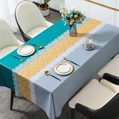 2025年新款高级感餐桌布防水防油防烫免洗茶几台布桌垫轻奢椭圆形