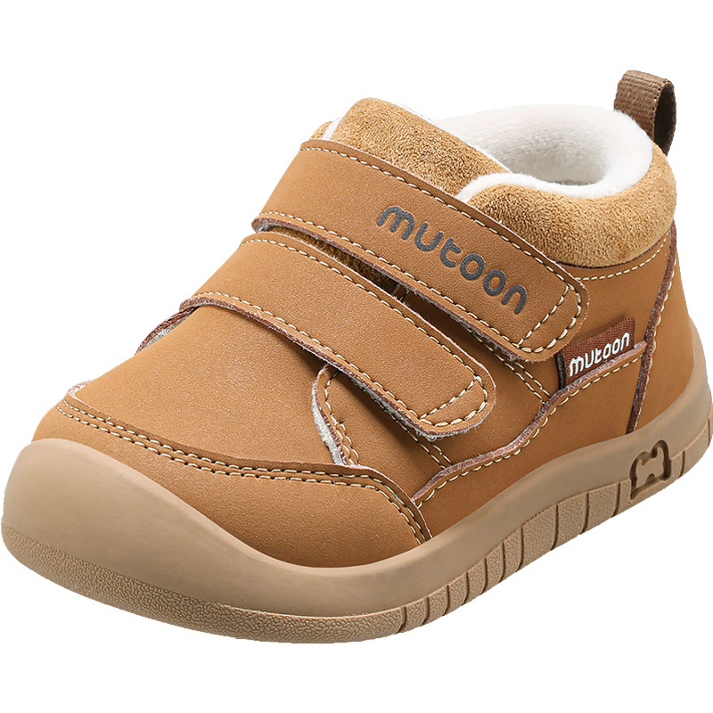 牧童小圆宝稳护鞋加绒保暖棉鞋
