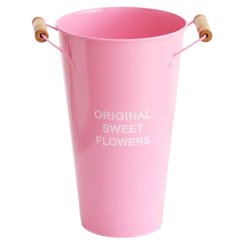 粉色木把轻奢醒花桶水养鲜花桶