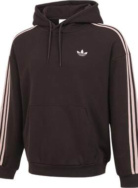 滔搏adidas阿迪达斯三叶草男子休闲连帽卫衣袋鼠口袋套头衫KG3901