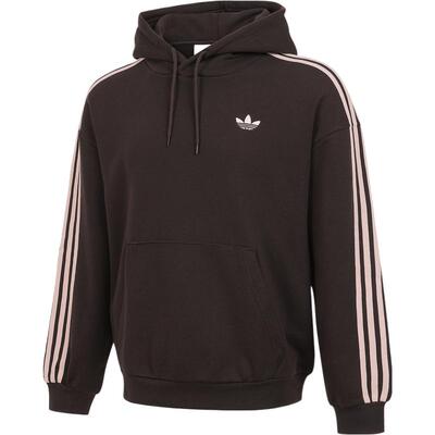 滔搏adidas阿迪达斯三叶草男子休闲连帽卫衣袋鼠口袋套头衫KG3901