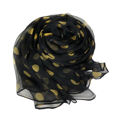 秋冬季真丝桑蚕丝女士印花长丝巾