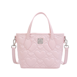 三丽鸥HelloKitty托特包桃心绣线单肩手提包小香风通勤女士斜挎包