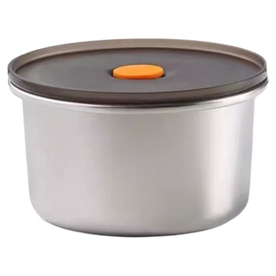 不锈钢保鲜盒带盖子保鲜碗家用冰箱收纳盒厨房圆形分装盒便当盒