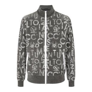 CNC男装奥莱针织装饰提花外套男春秋新款轻奢夹克上衣