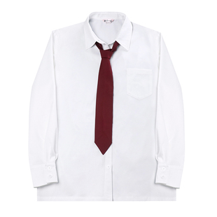 樱花家族jk制服 白色dk男款衬衫长袖 日系学院风班服大码定制上衣