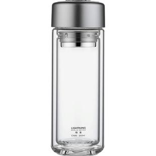 明尊CN'90玻璃随手杯双层保温便携小神龙玻璃茶杯带茶隔水杯茶壶