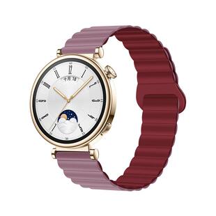 xit适用于华为gt5手表表带GT6e液态磁吸watch4pro硅胶gt3pro女运动红色新年款荣耀magic4pro秋冬智能双色防水