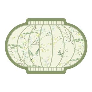 始见山桃卫生间浴室门口硅藻泥皮革强吸地垫厕所洗手台防滑脚垫