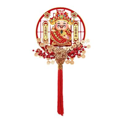 富贵财神爷电动摇头挂件