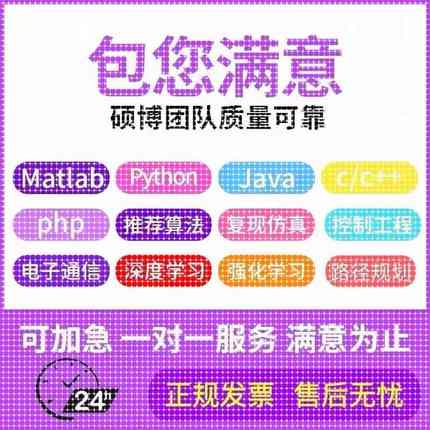matlab代编程序python代码深度机器学习图像信号处理算法通信彷真