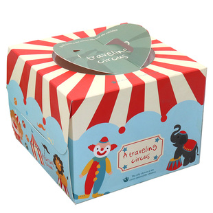 6/8/10寸手提瓦楞方形生日蛋糕盒子裱花一次性方盒芝士慕斯小西点