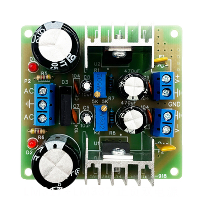 LM317+LM337正负双电源可调稳压电源板套件DIY317调压散件YH-918