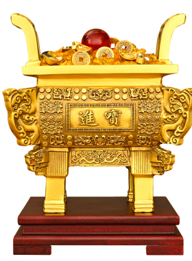 黄铜鼎摆件盛鼎四方鼎店铺装饰品