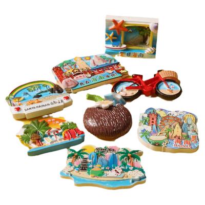 立体冰箱贴海南三亚椰子海口磁贴