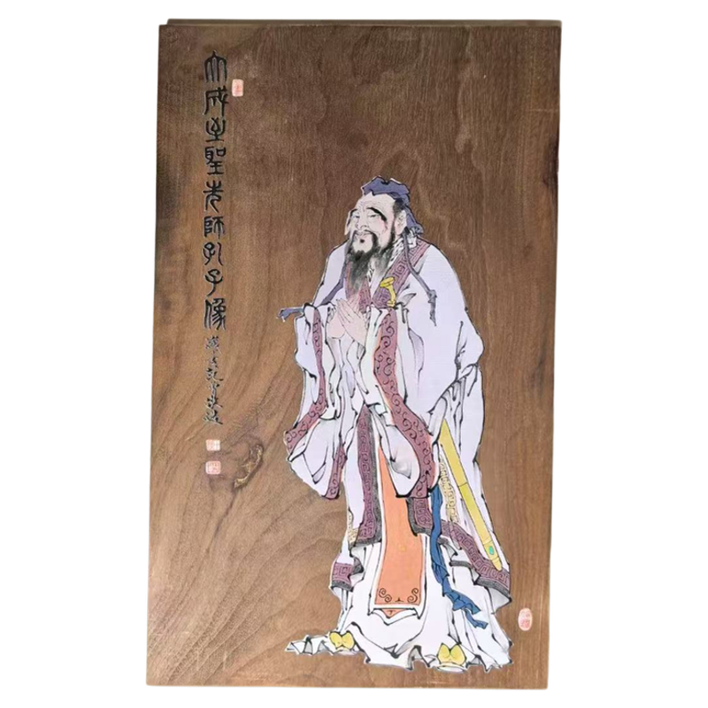 实木挂画条屏彩绘壁画阴沉金丝楠