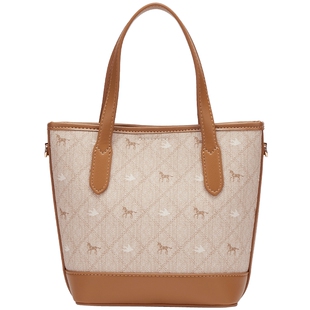 热风女士手提包2026年春季新款小马格纹可斜挎手提包大容量斜挎包