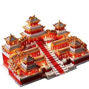 阿房宫积木2025新款玩具益智拼图高难度中国榫卯结构拼装建筑模型