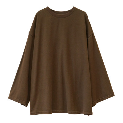 木子理想胖mm舒适休闲宽松长袖T