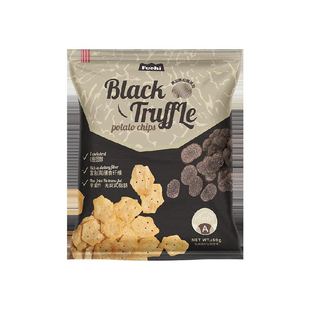 马来西亚进口富吃薯片黑松露味膨化儿童网红零食非油炸80g*1袋