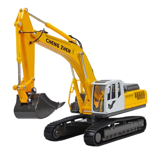 彩珀成真1:50合金工程运输挖掘压路机搅拌土泵装卸铲车模型玩具男