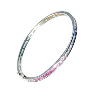 遇见你的幸运|彩石炫彩开口手镯半价优惠分大小圈口女款漂亮