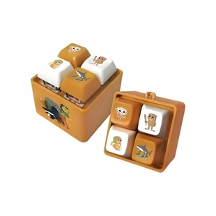 外国山海经木棍人按键语音发声光香蕉猴按键钥匙扣创意解压玩具