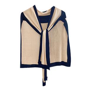 韩版针织防晒开衫薄款女夏季办公室披肩2026年新款外搭罩衫小坎肩