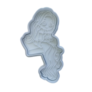 乐甜鱼鱼长发公主糖霜饼干模具儿童卡通童话城堡高塔饼干白色美式