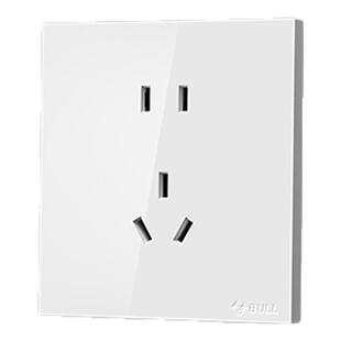 公牛墙壁插座开关插座家用五孔插座10A开关大师面板暗装多孔G27白