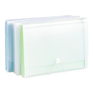 得力a4风琴包学生试卷收纳袋办公资料13格整理包多层大容量文件夹