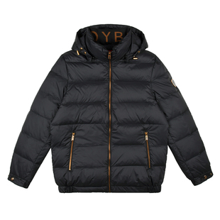 雷迪波尔男装羽绒服2023秋冬新款可脱卸帽纯色厚款鸭绒休闲外套男