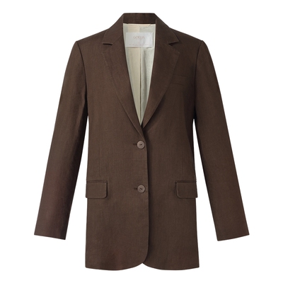 歌莉娅秋季亚麻通勤西装外套女