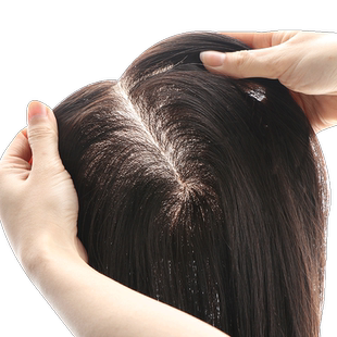 假发片女头顶蓬松增发量神器真发全真人发遮白发法国网补发片长发