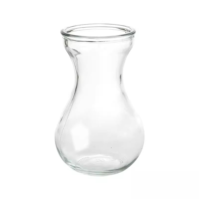 简约玻璃花瓶风信子透明花瓶办公室桌面水培绿萝器皿客厅装饰摆件