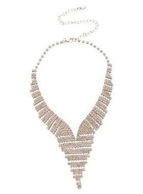 夸张礼服流苏项链四件套