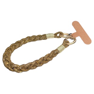 爆闪编织手机链挂绳重工设计感手腕链条手绳轻奢高级感双头扣腕带挂链精致闪钻水钻简约气质挂饰手链女垫片壳