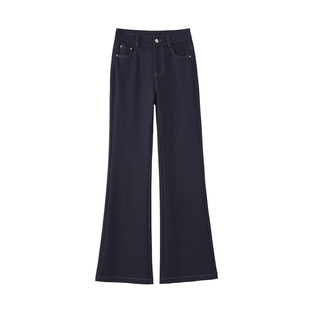 加绒天丝牛仔裤女2025新款时尚百搭微喇裤垂感休闲裤显瘦喇叭长裤