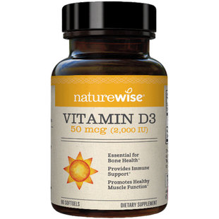 Naturewise2000iu活性25羟基维生素d3阳光瓶备d孕妇维他命90粒