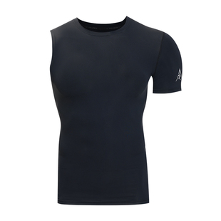 准者2026紧身运动压缩衣男夏季新款单边袖健身高弹速干抗菌28氨纶