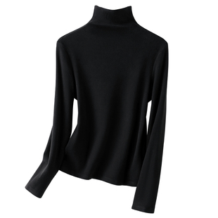 双面德绒打底衫女内搭中高立领秋冬季加厚可外穿磨毛保暖长袖秋衣