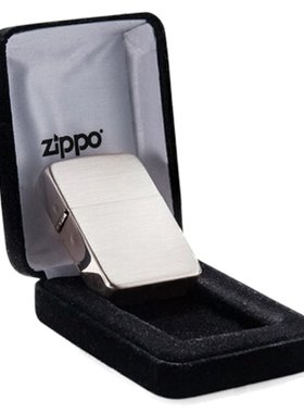 zippo复刻版拉丝纯银收藏打火机